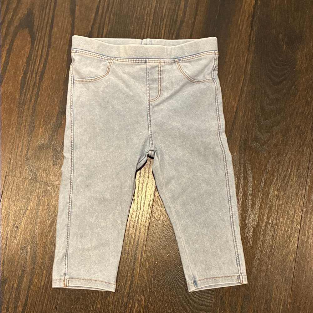Zara Kids Soft Blue cropped Leggings